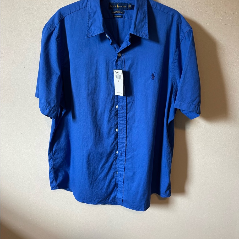 Ralph Lauren Men’s Blue Casual Button Down Shirt
